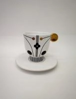 Набор посуды: чашка с блюдцем для кофе