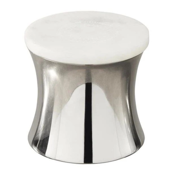 Свеча в латунном подстаканнике с крышкой из мрамора