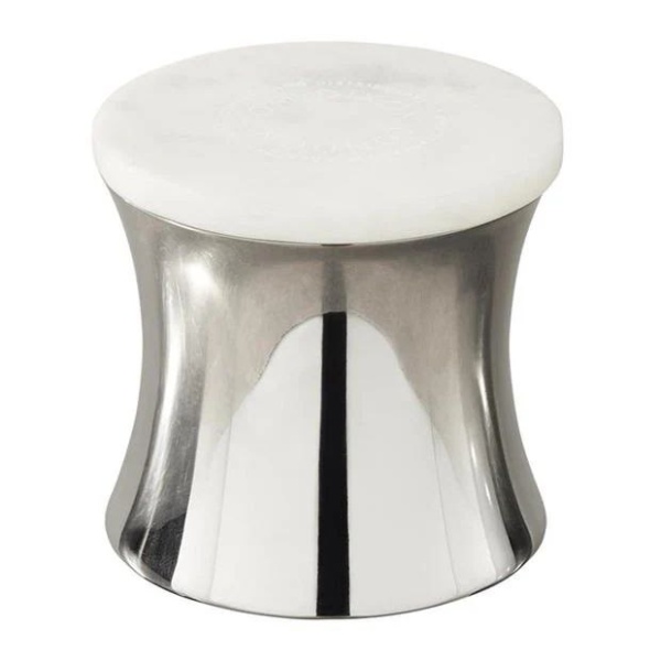 Свеча в латунном подстаканнике с крышкой из мрамора